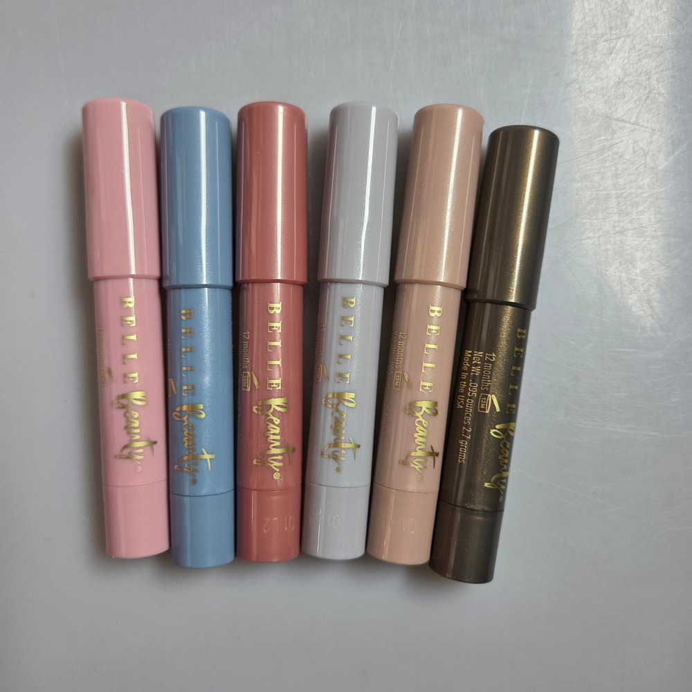 Belle Beauty So Shady Long Wear Shadow Stick 6 Piece Set Sky Blue Pink Green Tea